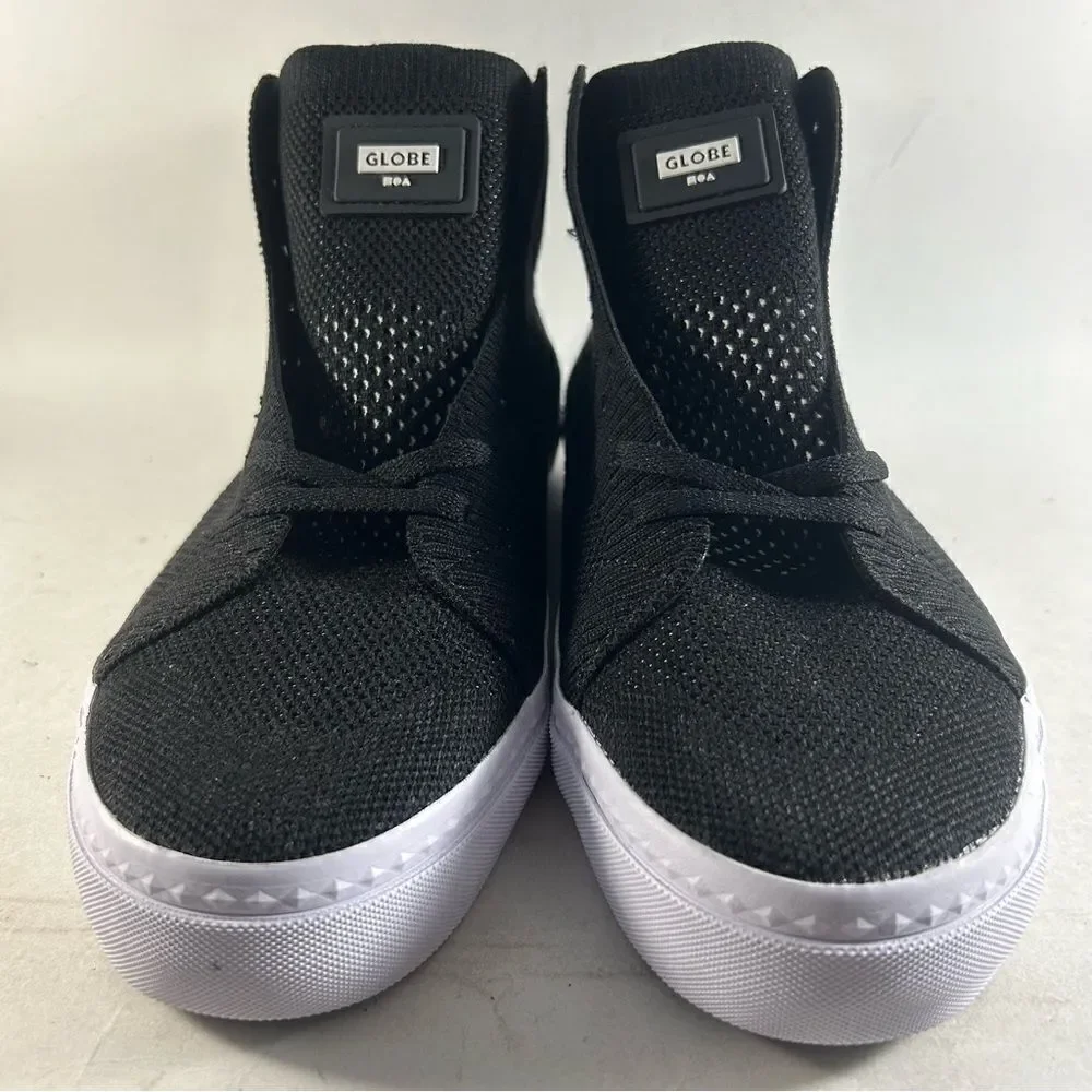NEW Globe LA Knit Men’s Shoes High Top Sneakers Black Size 9